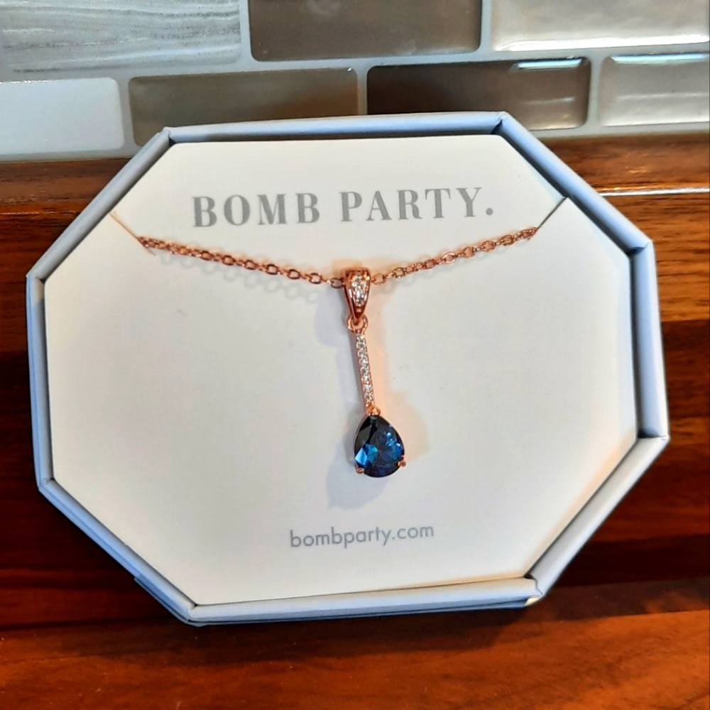 NIB Bomb Party Sparkling Obsession Rainbow Topaz and Rose Gold